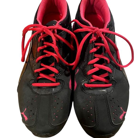 Puma Tazon 6 Womens Cross Training Sneakers 10 Black Pink Lace Up - Picture 5 of 9